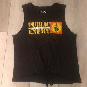 Chaser Public Enemy Tie-Up Tank Top